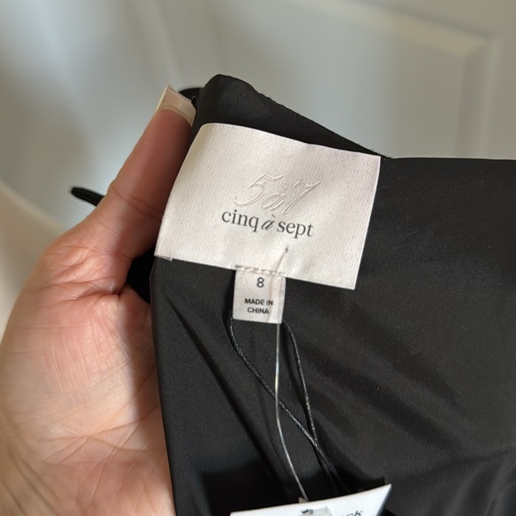 NWT Cinq a Sept Mini Nanon Dress In Black Mini size 8 - Picture 7 of 8